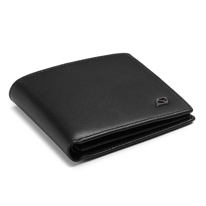 Eiger - Dompet Pria Lipat Clifton Dompet Kulit Asli Free Box Hitam Id Kartu Uang