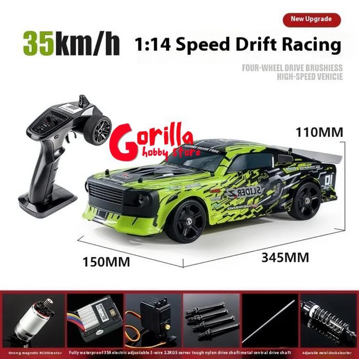 Haiboxing Hbx 2103 Rc Drift 1:14 Full Propo Gyroscope Brushed Esc 35A Waterproof 2.4Ghz 4Wd Silder Z