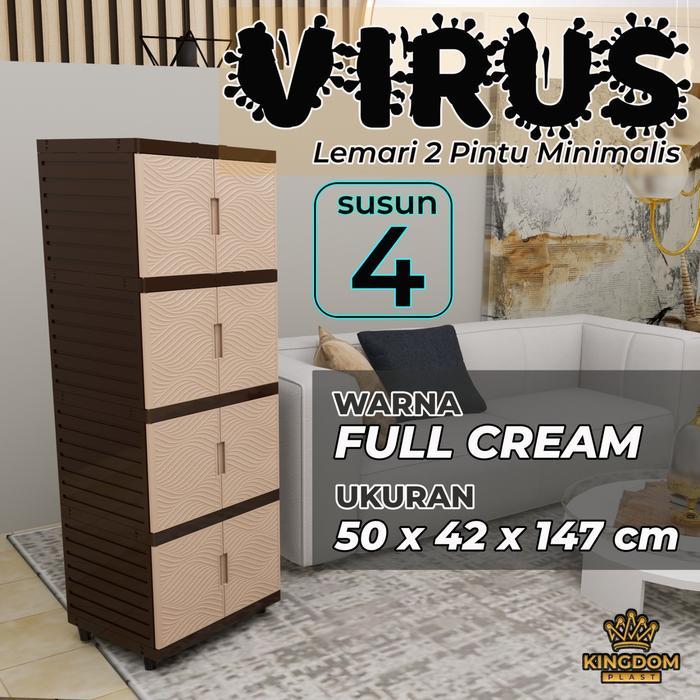 LEMARI PLASTIK SUSUN 3 SUSUN 4 MINIMALIS RAK ORGANIZER TEMPAT BAJU BUKU FURNITURE