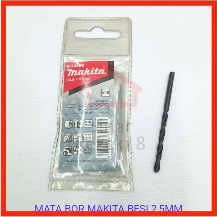 Mata Bor Besi MAKITA 2,5 mm / Bit Hole Saw Pelubang Kayu Aluminium 2.5 .