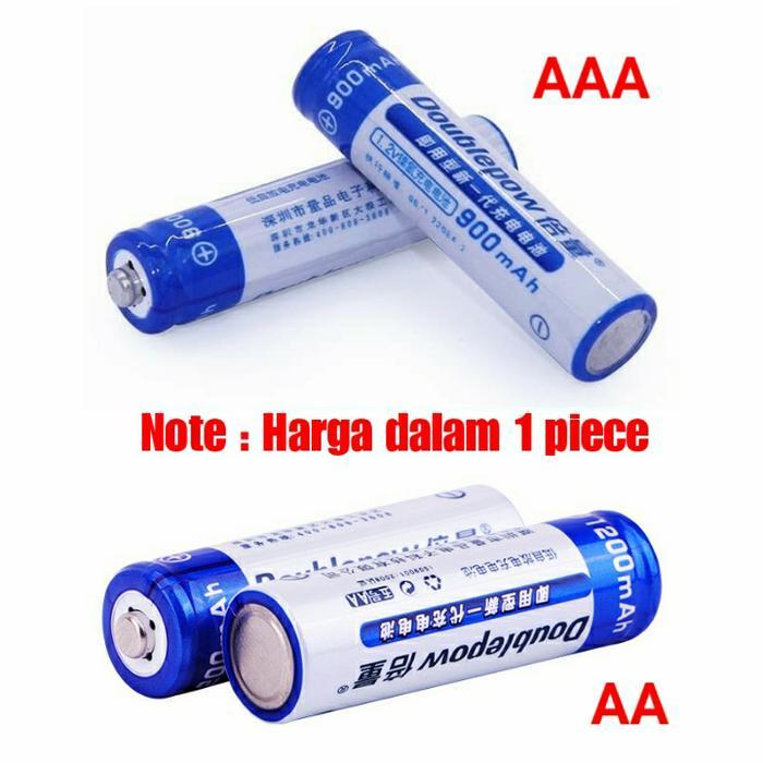 "New" DOUBLEPOW Battery Rechargeable AA 1200MAH AAA 900MAH Batere Baterai