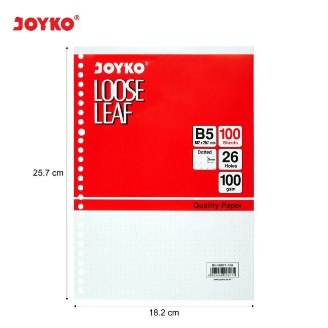 Isi Buku Binder B5 Joyko Loose Leaf Isi 100 Lembar Kertas Garis Tebal Putih