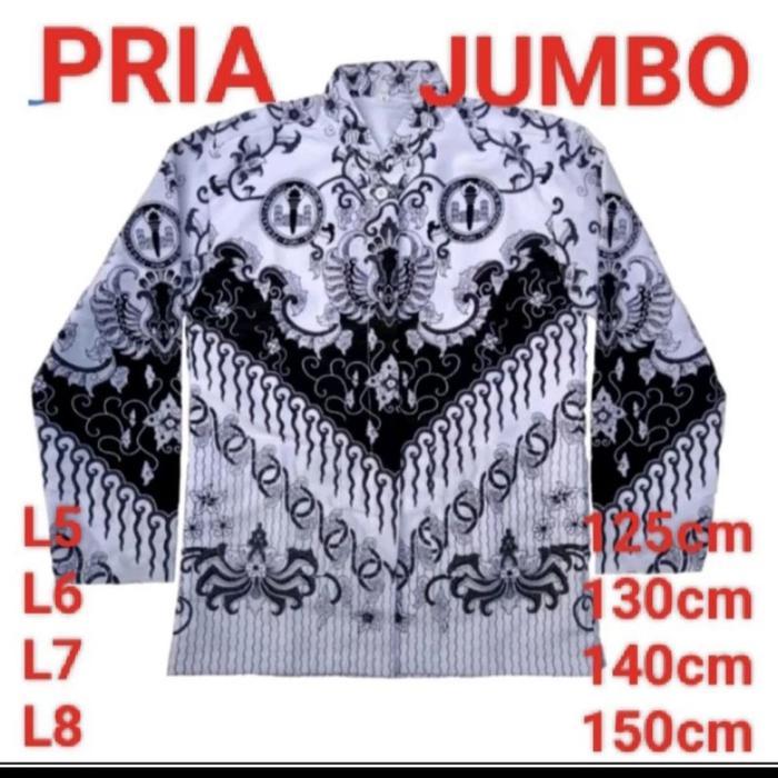 ASLI baju pgri pria jumbo resmi kantor guru furing lengkap ukuran hingga big size jumbo READY STOCK