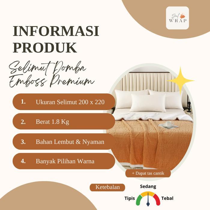 [SELIMUT DOMBA BULU EMBOSS] - SELIMUT BULU DOMBA EMBOSS 200 X 220(PREMIUM QUALITY)