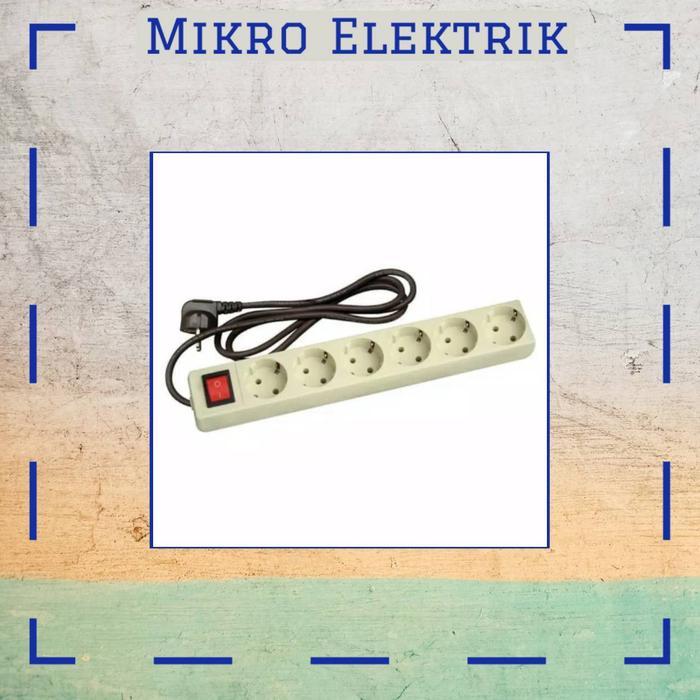 Stopkontak + Kabel UTICON 6 Lubang