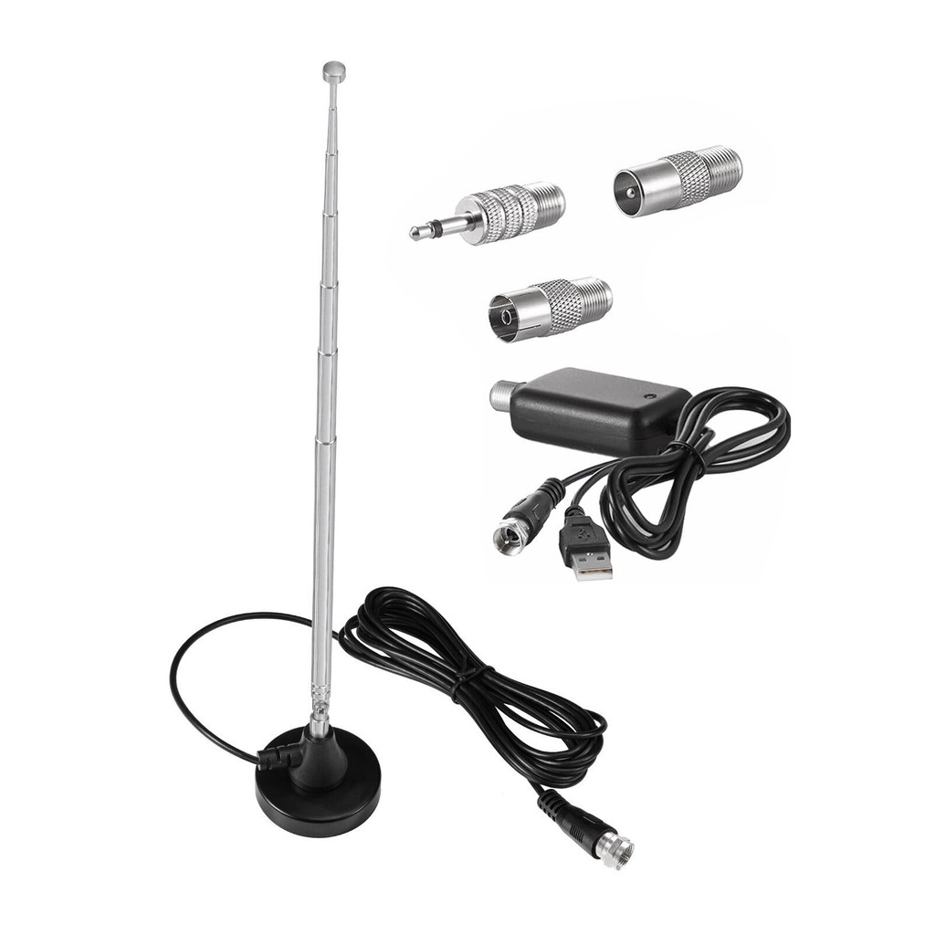 1 Set Telescopic DAB FM Radio Antenna With Magnetic Base & USB Power Supply Kit For Yamaha For Panas