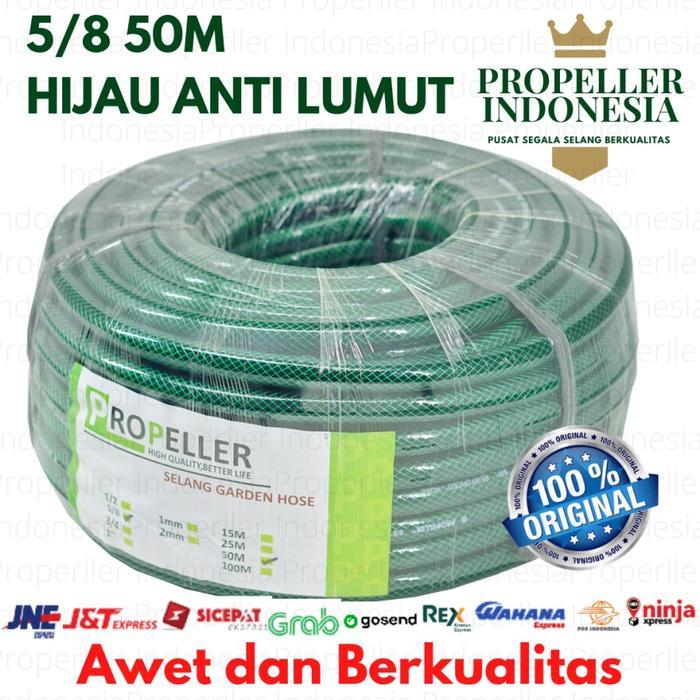 Selang Air Hijau Benang 50 Meter PROPELLER 5/8 / Selang Air Anti Lumut