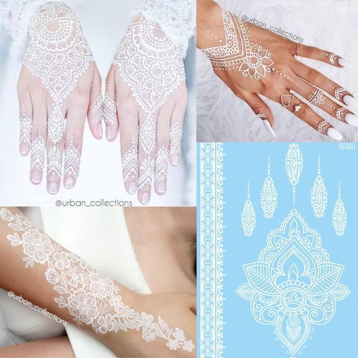 Tato Hena Pengantin Bride Tattoo Henna Instan Henna Putih Wedding Tato