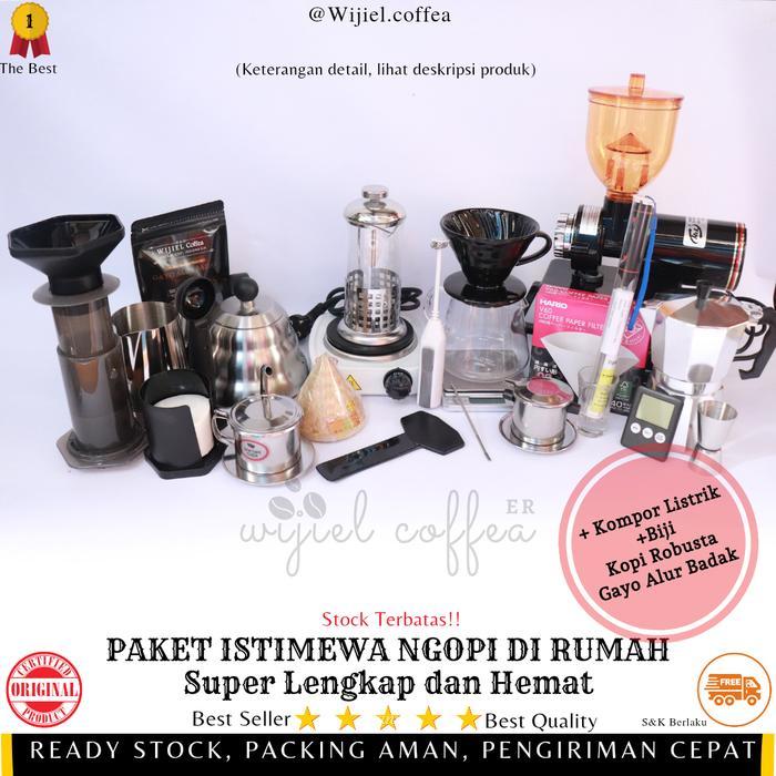 Paket Alat Kopi Lengkap - Alat Kopi ISTIMEWA - Aeropress - V60 - Kopi