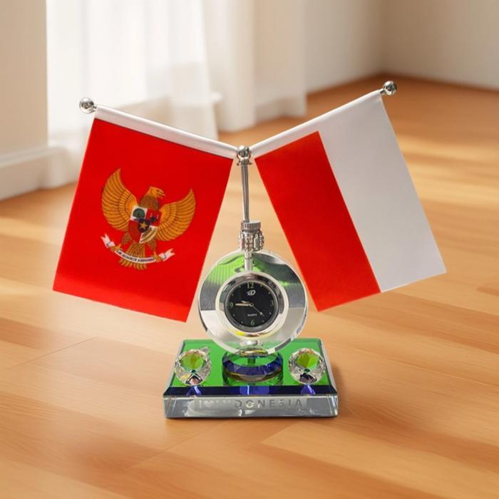 "New" Parfum Mobil Motif Jam Crystal LED Car Perfume Pajangan Dashboard Mobil
