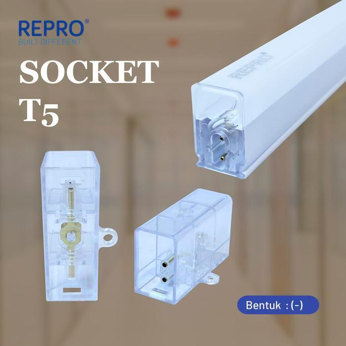 [KHUSUS UNTUK MERK REPRO] REPRO Connector T5 LED - Hexagon Connector T5 LED - Socket Lampu - Adaptor