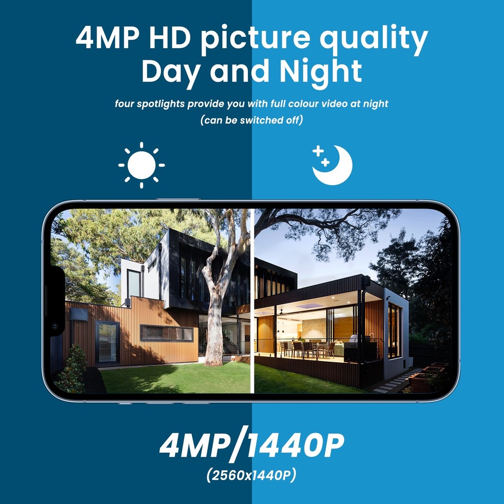 WOUWON Outdoor Solar Camera 4CH NVR Kit 4MP Video Surveillance WIFI Monitor NVR Camera CCTV Security
