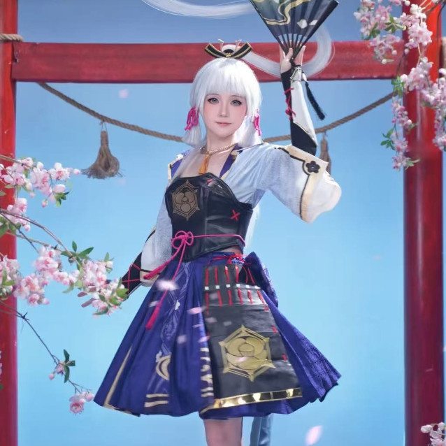  KAMISATO AYAKA COSPLAY GAME GENSHIN IMPACT AYAKA COSPLAY COSTUME OUTFITS METAL VISION DRESS