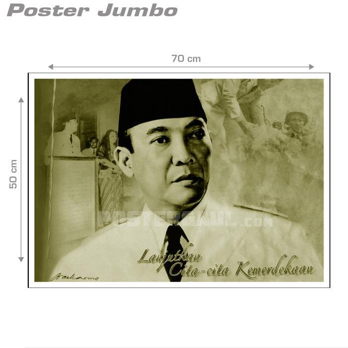 Poster Presiden Soekarno #21 - Jumbo Size 50 X 70 Cm