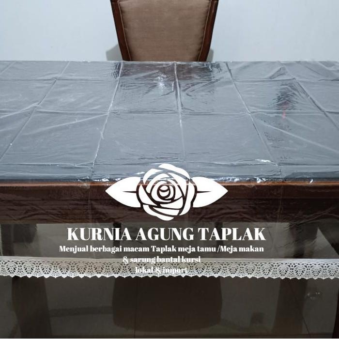Terlaris Taplak Meja Makan Plastik Bening Oval Persegi Dan Bulat/ Taplak Meja Makan Plastik Bening 4