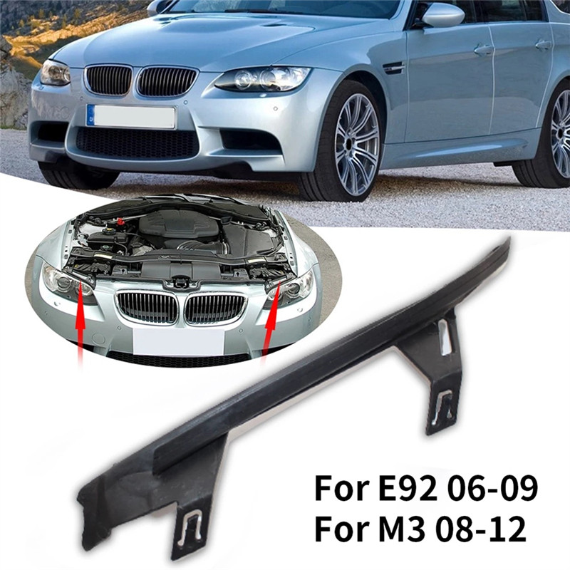 1PAIR CAR FRONT HEADLIGHT SHELL COVER STRIPS TRIMS HEADLIGHT SEALING GASKET FOR BMW 3 SERIES E92 E93