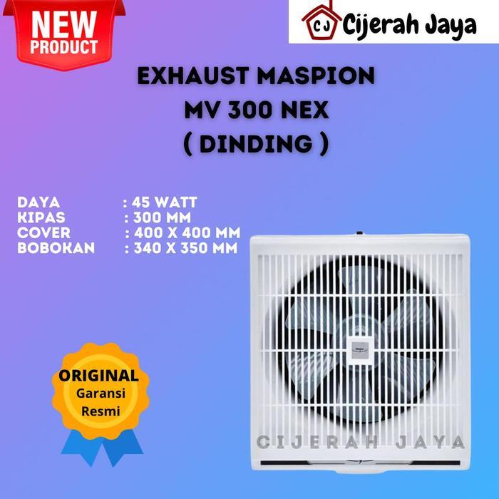 Maspion Mv 300 Nex Wall Exhaust Fan 12 Inch Kipas Angin Dinding In-Out / Hexos Dinding Maspion