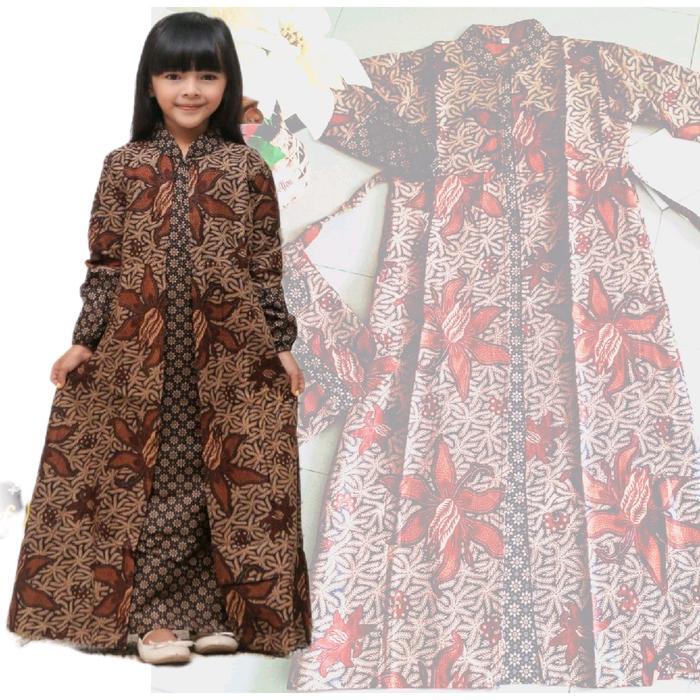 Best Seller Gamis Batik Anak Perempuan Modern Usia 2-12 Tahun Baju Batik Anak Dress Gamis Baju