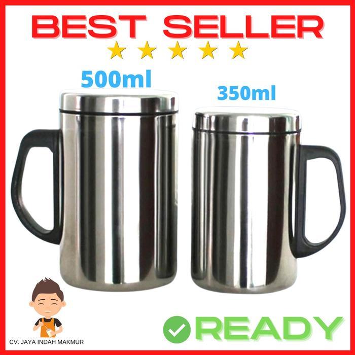 Thermos Mug Termos Cangkir Gelas Minum Air Panas Dingin Stainles Tebal 350ml dan 500ml