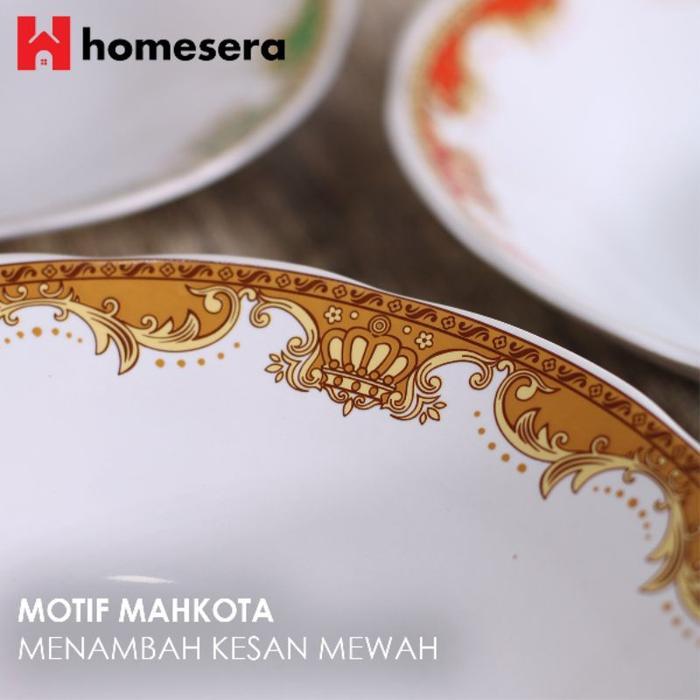 PIRING MAKAN KERAMIK LILIA DIAMETER 20 CM (6 biji) PIRING MAKAN KERAMIK LILIA MAHKOTA 8 INCH PIRING