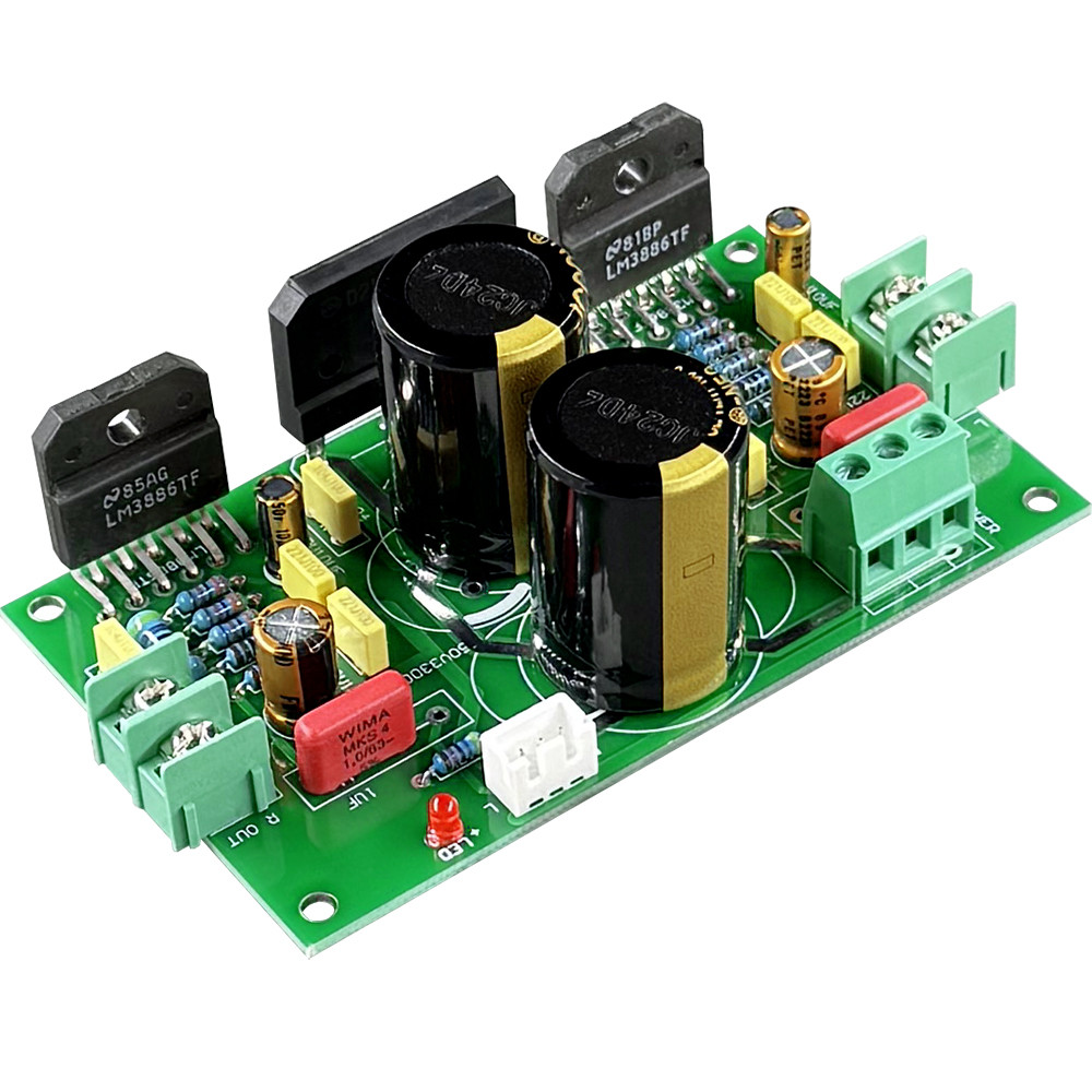 Baru High fidelity LM3886TF dual channel stereo amplifier board with rectification and filtering