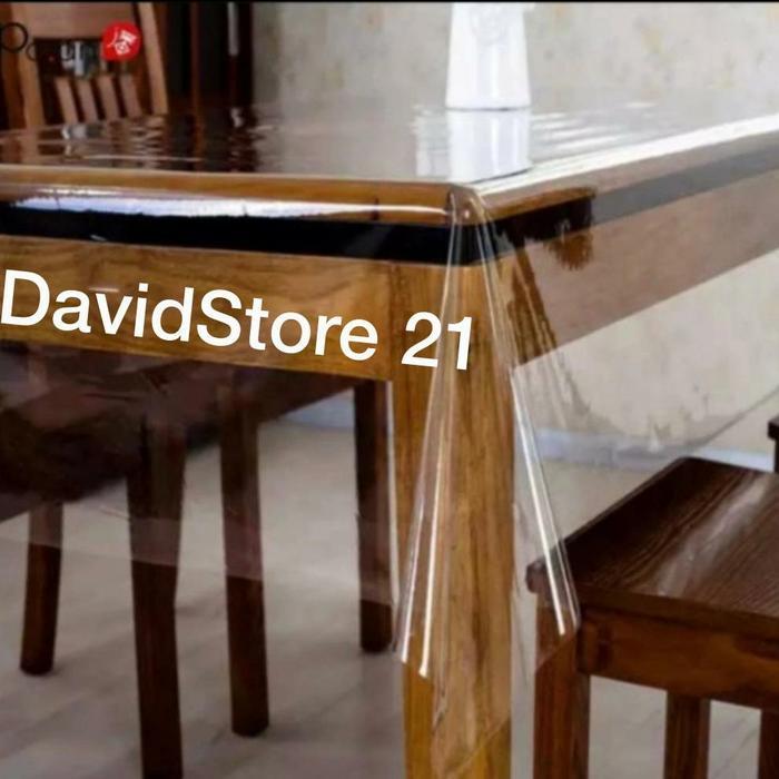 Taplak Meja Plastik/Plastik Mika Meteran/Taplak Meja Bening