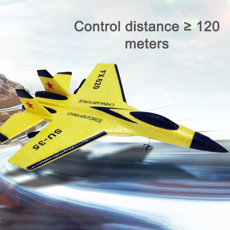 RC Plane SU35 2.4G Aircraft Remote Control Flying Model Glider Airplane Foam SU-35 with LED Outdoor