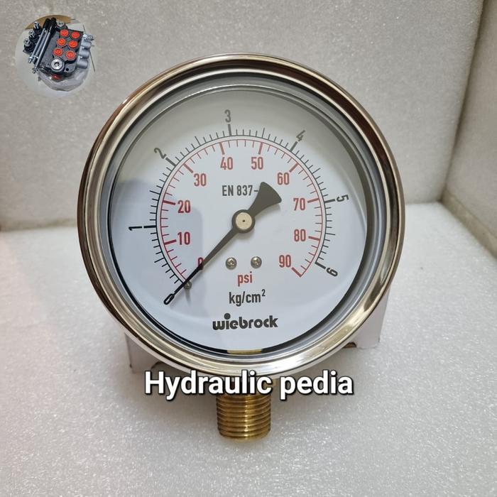 6 Bar Pressure Gauge 4 Inch Wiebrock // Manometer Gauge 4 Inch 6 Bar Wiebrock