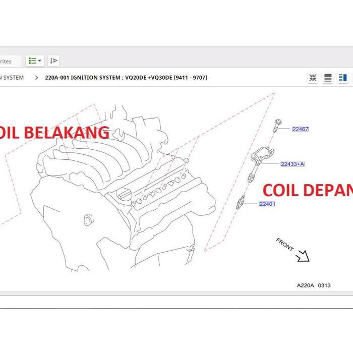 Koil Busi Infiniti Cefiro A32 Vq30 Maxima Ignition Coil Oem Nissan