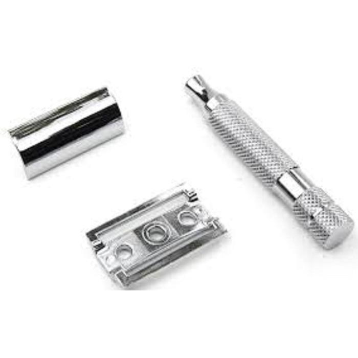 Alat Cukur Jenggot Kumis Besi Razor Stainless dgn isi Ulang alat cukur jenggot Manual pisaucukur