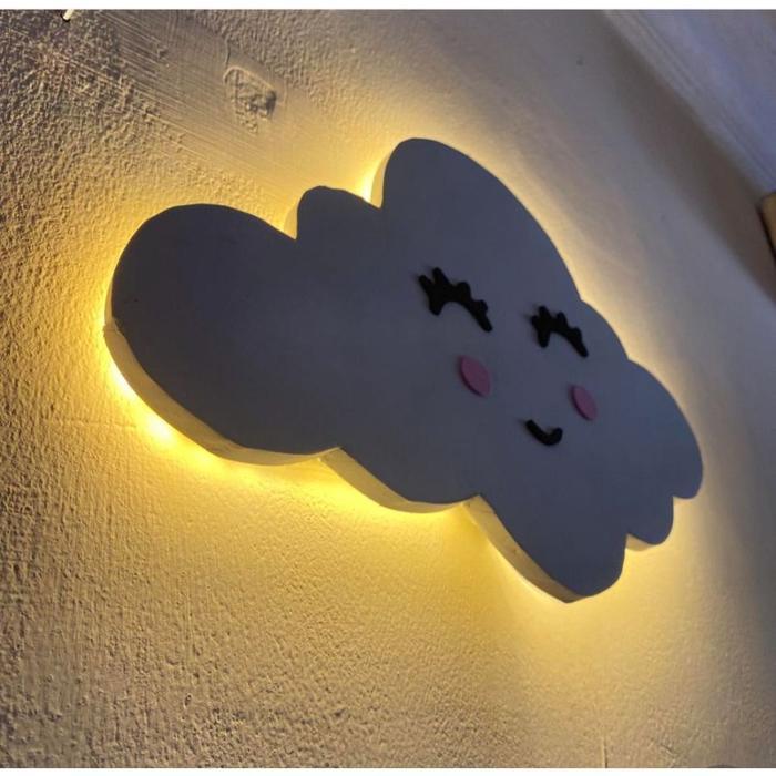 Lampu kamar anak LED lampu awan lampu hiasan dinding lampu tidur lampu awan aesthetic