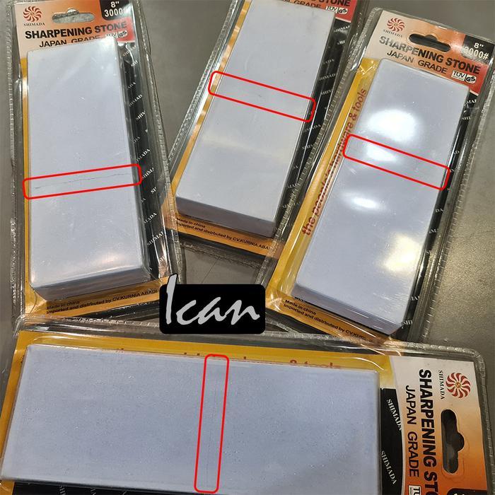 Sharpening Stone 8" Japan Grade 2000# 3000# 5000# SHIMADA / Batu Asah SHIMADA Kondisi RETAK