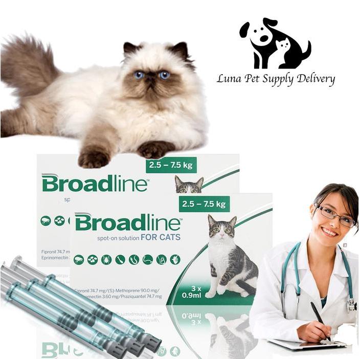 Youthfulyield Tetes Anti Kutu Cacing Kucing, Pinjal, Scabies & Cacing Kucing Broadline Cat L 2,5