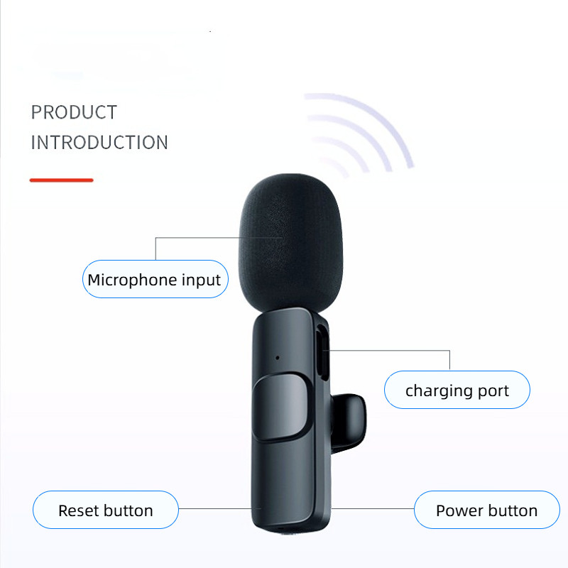 Wireless Lavalier Microphone for Live Streaming/YouTube/TikTok/Facebook Live Streaming Noise