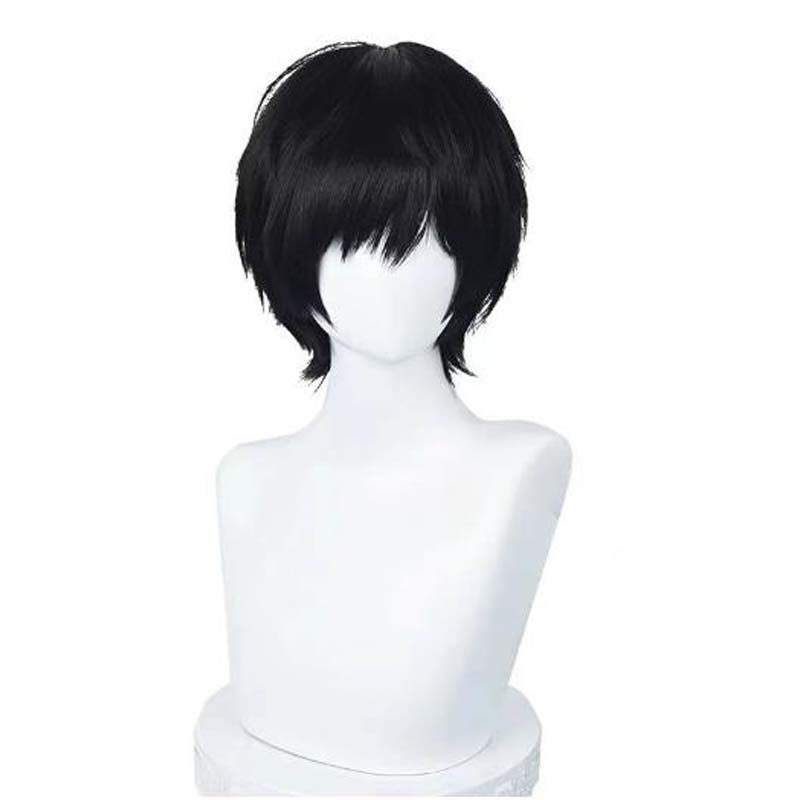 Anime Chainsaw Man Yoshida Hirofumi Cosplay Wig 35cm Short Black Heat Resistant Synthetic Hair Man