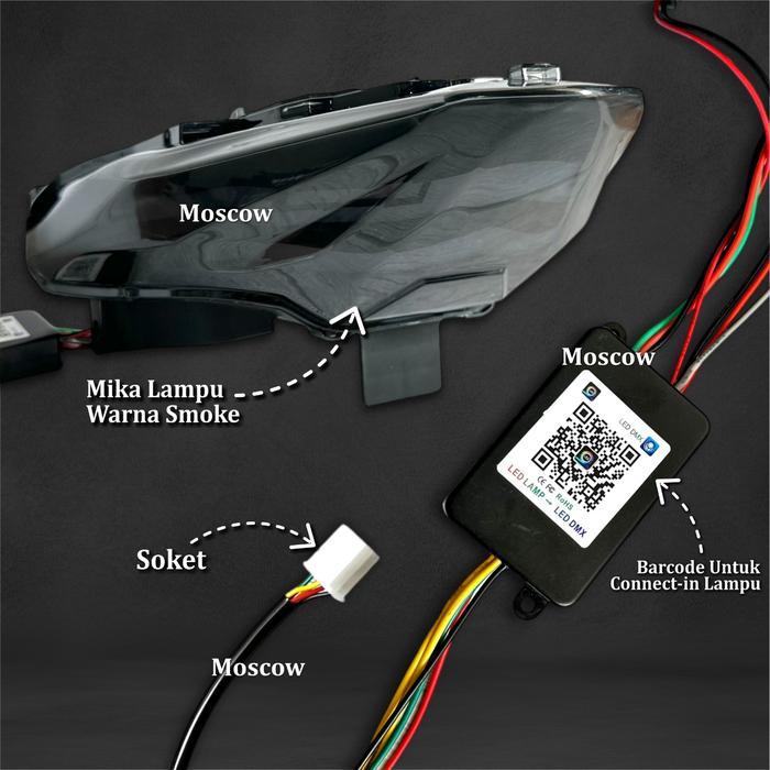 Grosir Lampu Stop Stoplamp Motor Beat New Gen 1 Beat Deluxe 2020 2021 2022 2023 2024 Custom Lazy Rgb