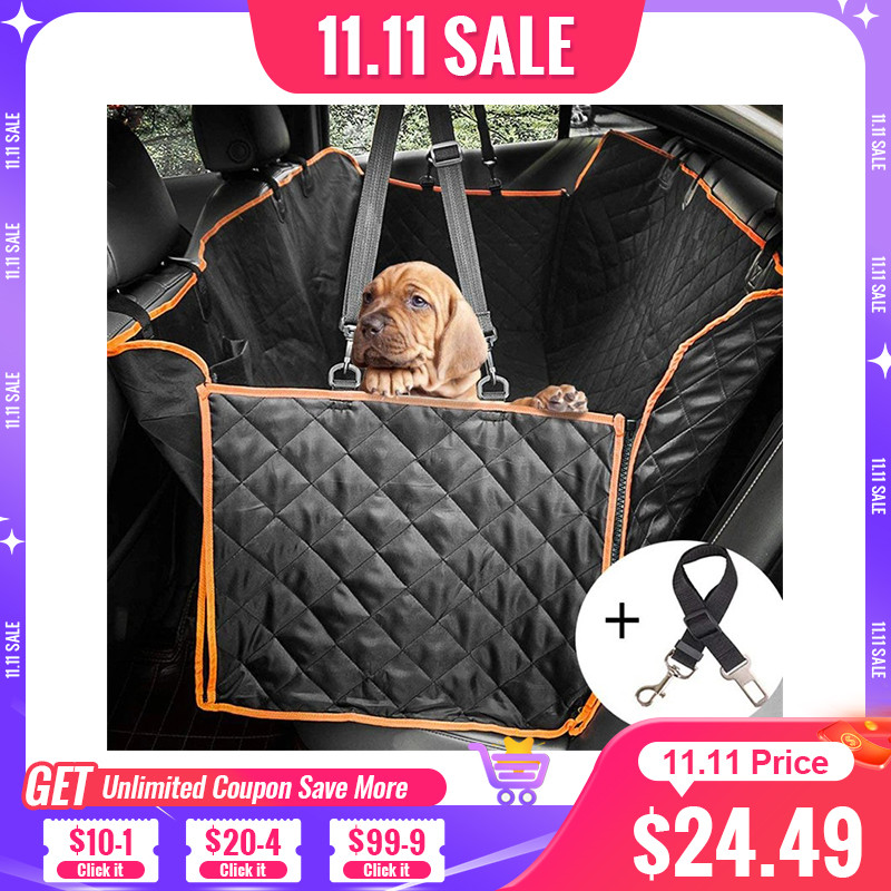 Sarung Jok Mobil Anjing Tahan Air 600D Kain Oxford Bantal Tempat Tidur Gantung Mobil Anjing untuk An