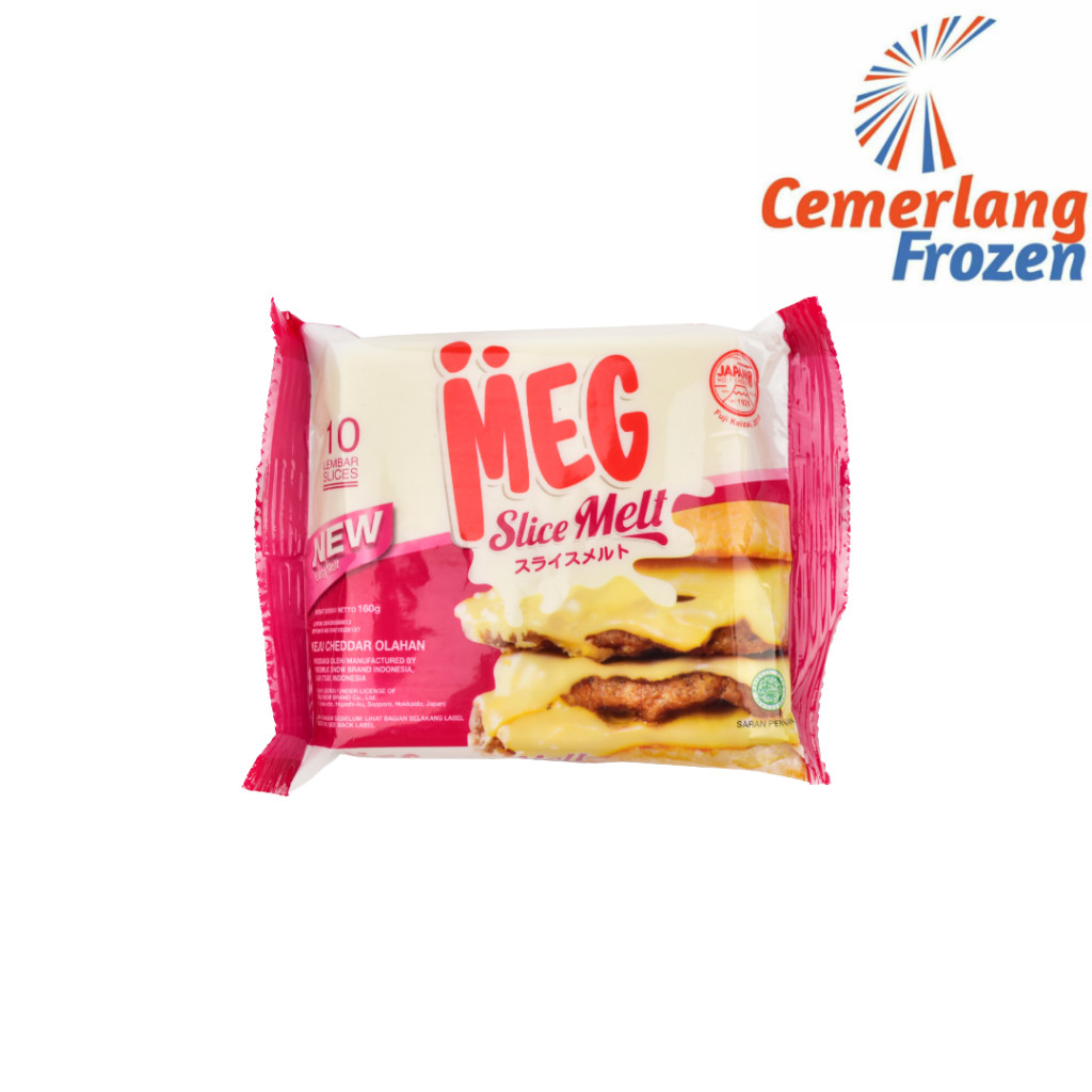 KEJU MEG CHEDDAR SLICE MELT 160GR