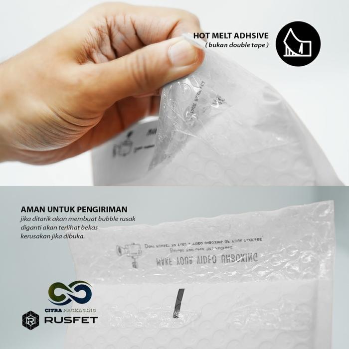 [] AMPLOP BUBBLE - BUBBLE MAILER - BUBBLE PACKING HELLO WHITE MATTE