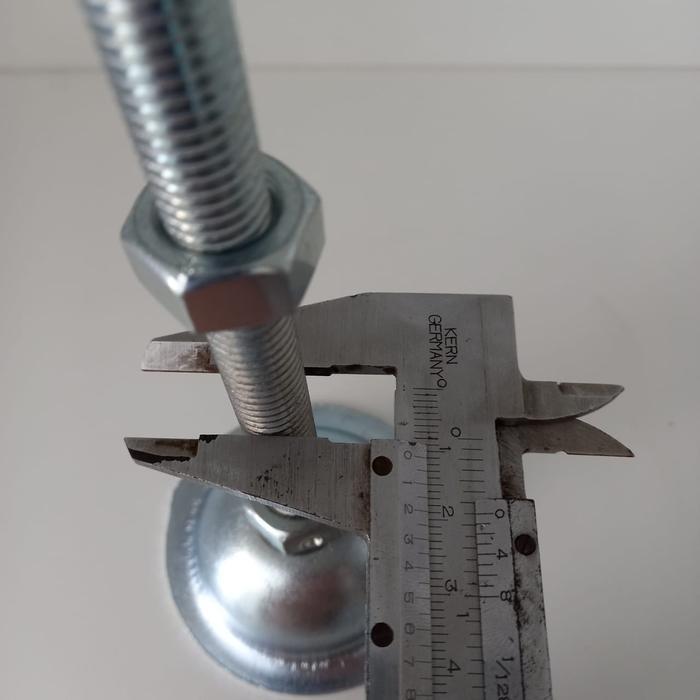 "New" Kaki Meja M12 Galvanis / Adjuster M12 / Foot Adjuster
