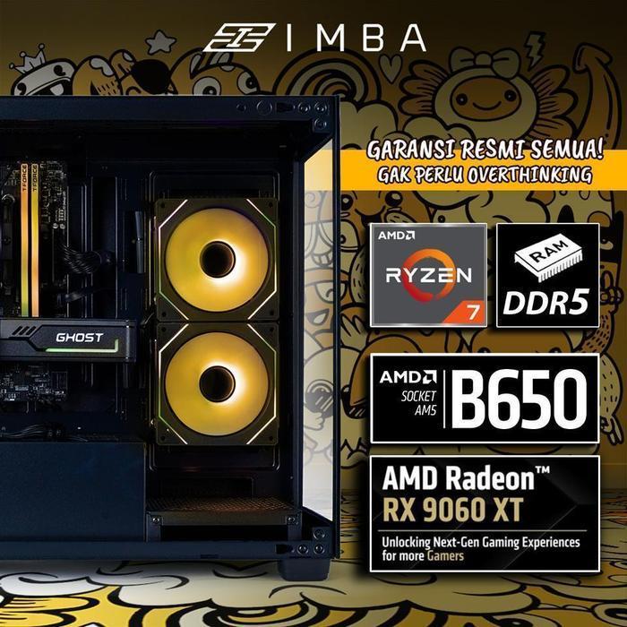 IMBA CHEAPSHOT PC RYZEN 5 5600X RTX 3060 12G/ 16GB (256GB / 512GB / 1TB) RAKITAN PC GAMING -