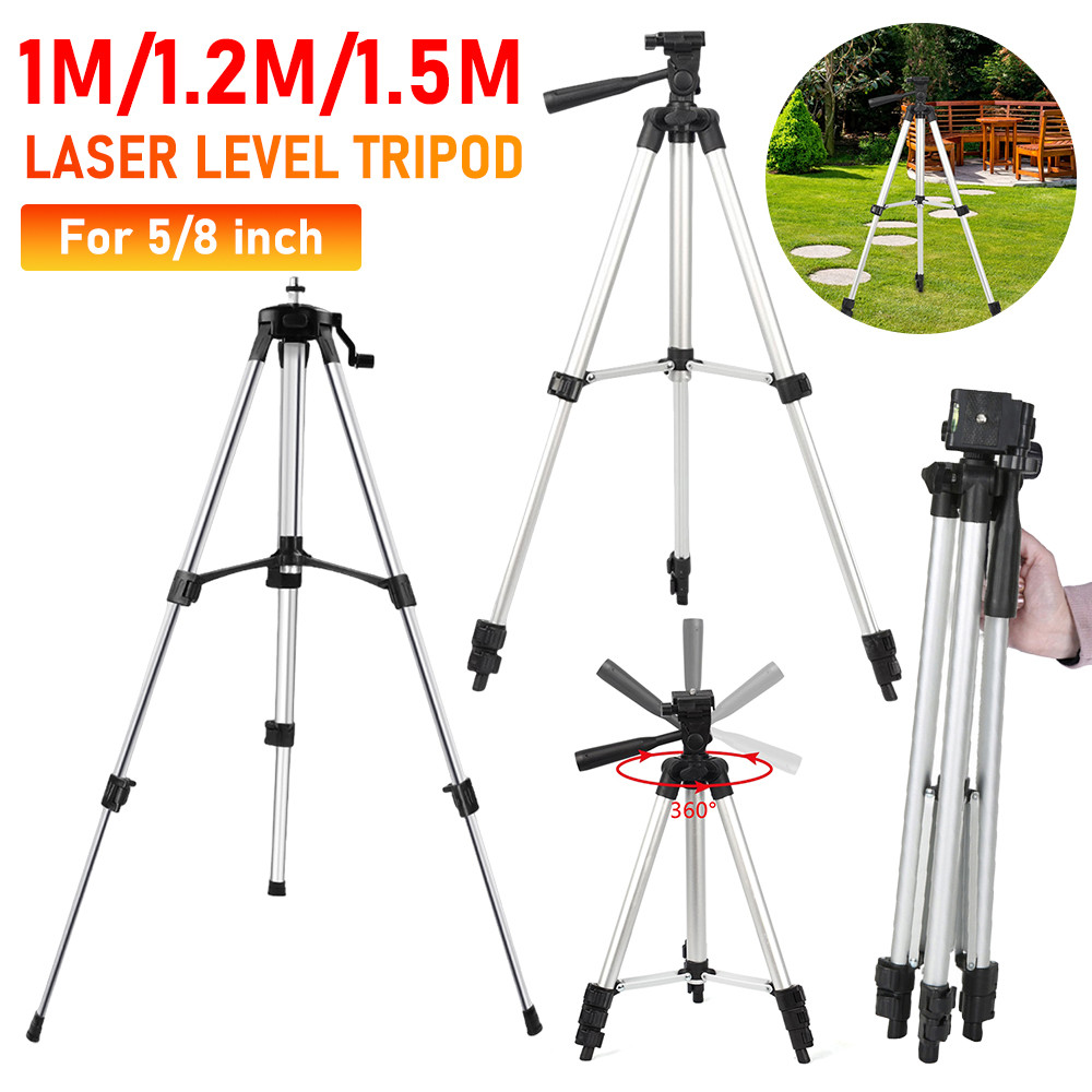 1M/1.2M/1.5M Laser Height Thicken Aluminum Tripod Stand Self Leveling Height Tripod Bracket for 5/8