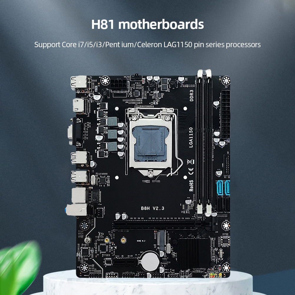 H81 PC Motherboard Dual Channel LGA1150 Desktop Motherboard USB 2.0/3.0 Gaming PC Mainboard NVME M.2
