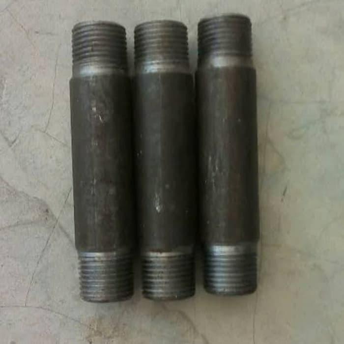 Pipa Nepel Besi Drat 3/4"Inch / Pipa Nepel Carbon Steel 10Cm