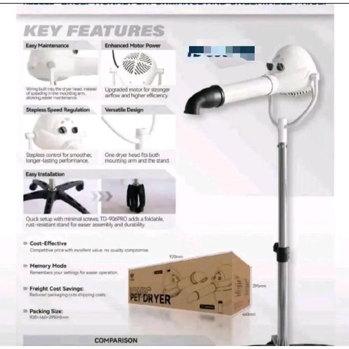 Aeolus TD-906 ECO Stand Dryer - Blower Pengering Bulu Hewan