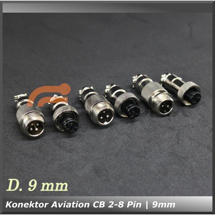 Konektor Aviation Sambungan Cb 2 - 8 Pin 9Mm Terpercaya