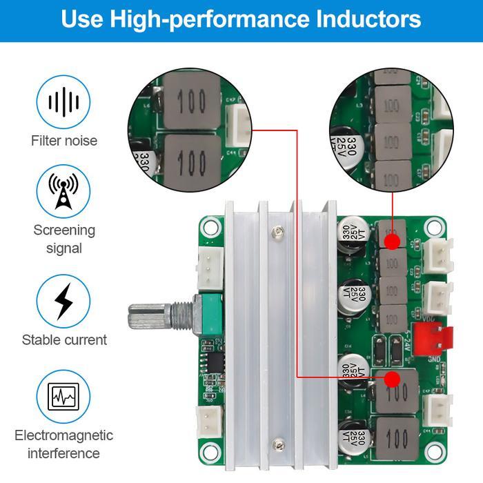 Power Amplifier Audio Mp3 Modul Amplifier Kelas D Tpa3116 Stereo Subwoofer Terpercaya