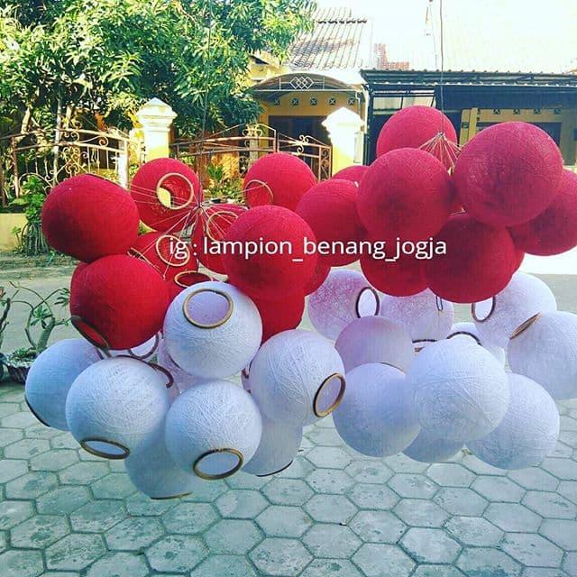 "New" [ TERMURAH ] 20cm Lampion Benang Gantung / Lampion Gantung / Lampion / Lampion Benang