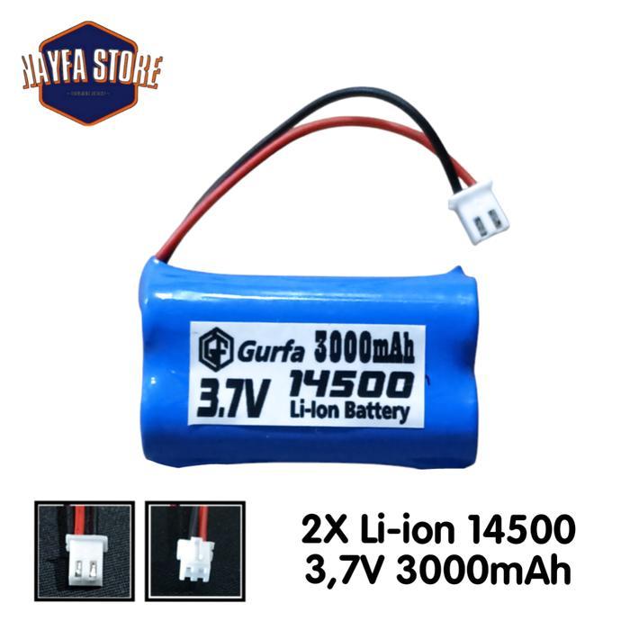 [] Baterai Speaker Dan Alat Elektronik Lainnya 2X 14500 3000mAh 3,7v Konektor JST XH