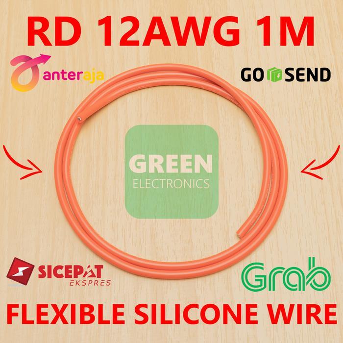 Kabel Cable Awg 12 Awg12 12Awg Silicone Wire Merah Red